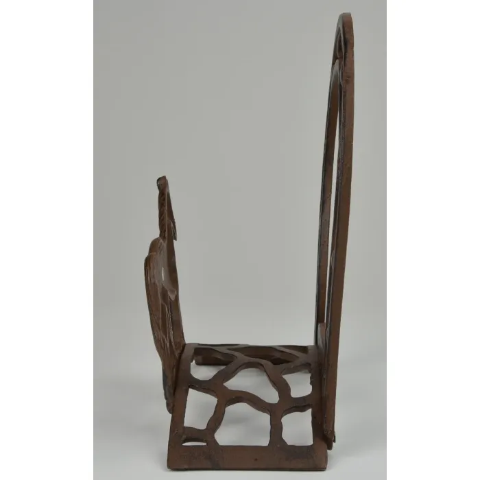 Cast Iron Hose Holder - Horse & Horseshoe - 10.75" Tall