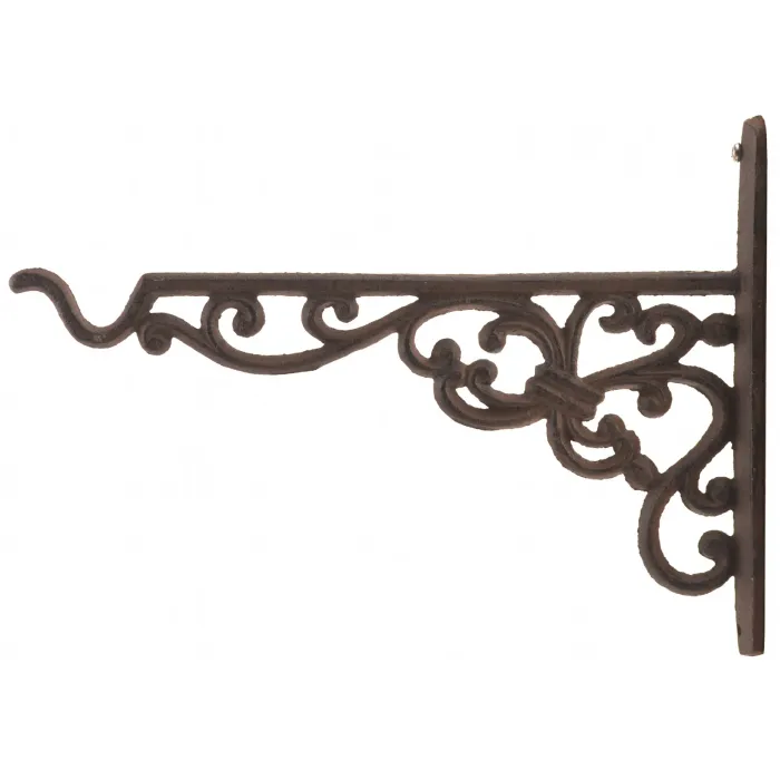 Cast Iron Plant Hanger - Ornate Victorian Pattern - 10in Deep