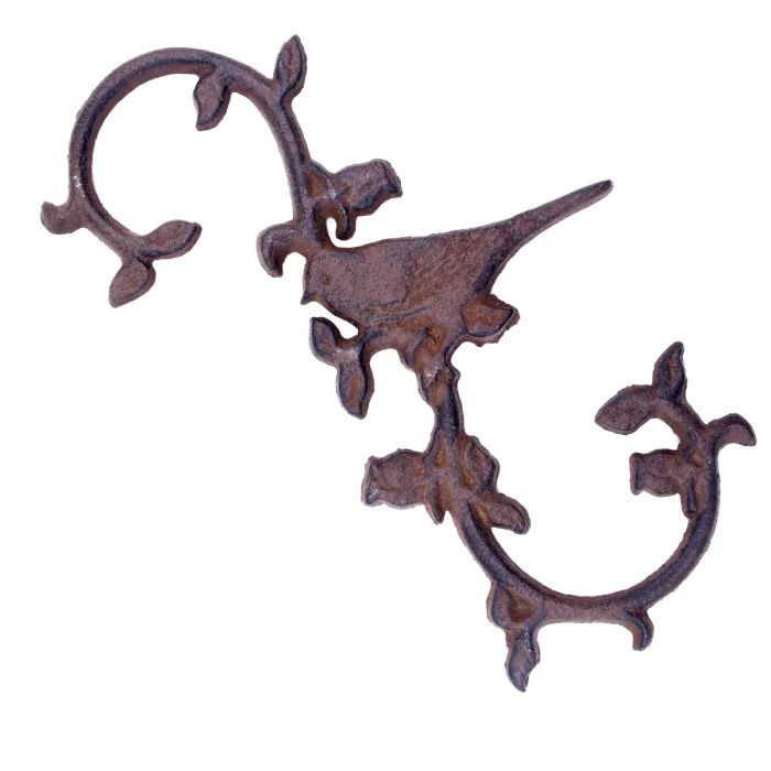 Cast Iron S Style Plant Hook - Chickadee - 11.25" Long