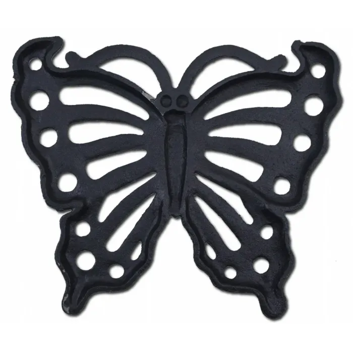Decorative Butterfly Stepping Stone - Verdigris Cast Iron - 11" Wide