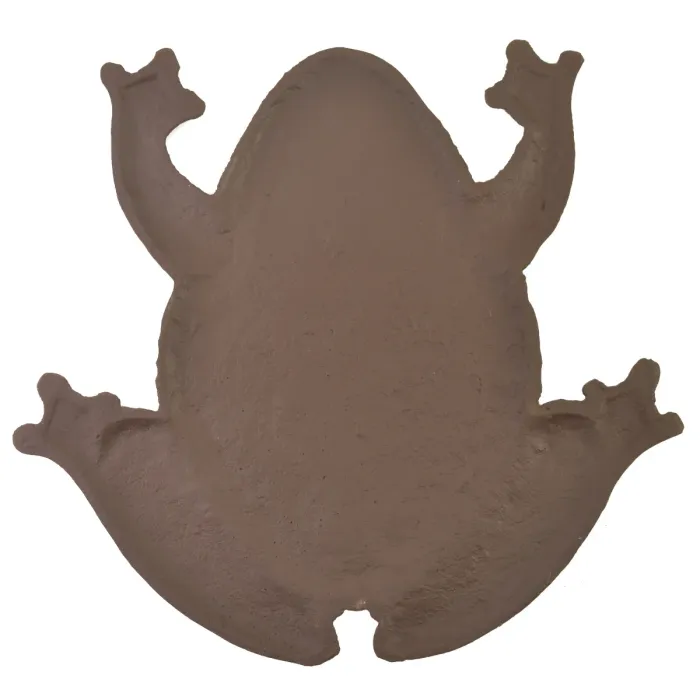 Decorative Cast Iron Yard & Garden Stepping Stone - Frog - Rust Brown