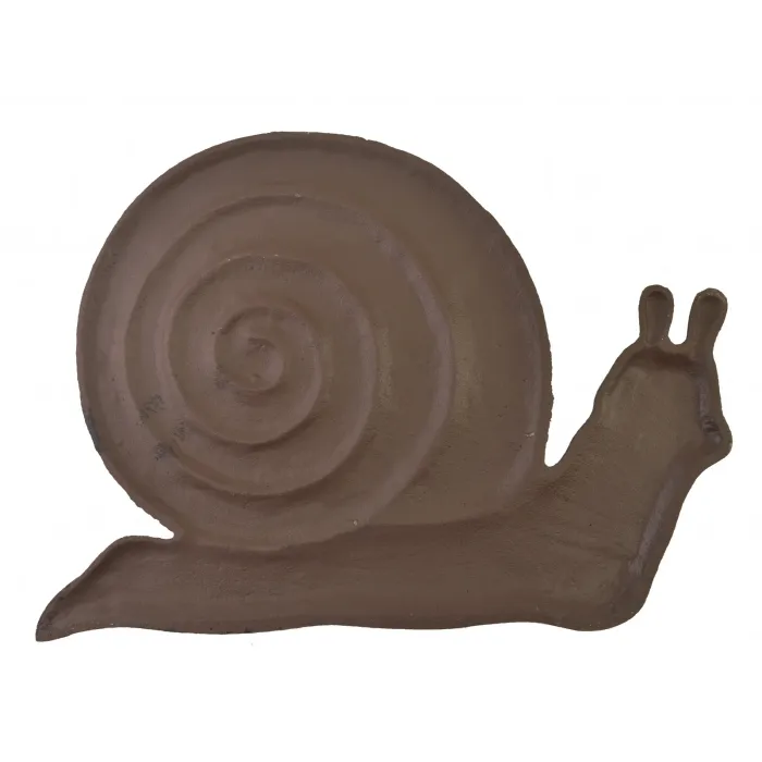 Decorative Cast Iron Yard & Garden Stepping Stone - Snail - Rust Brown