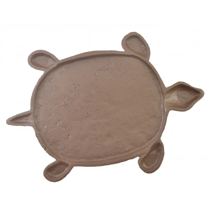 Decorative Cast Iron Yard & Garden Stepping Stone - Turtle - Rust Brown