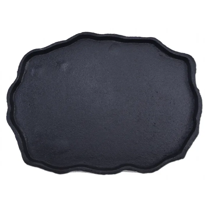 Decorative Welcome Stepping Stone - Leaves & Acorns - Verdigris Cast Iron 11.5"
