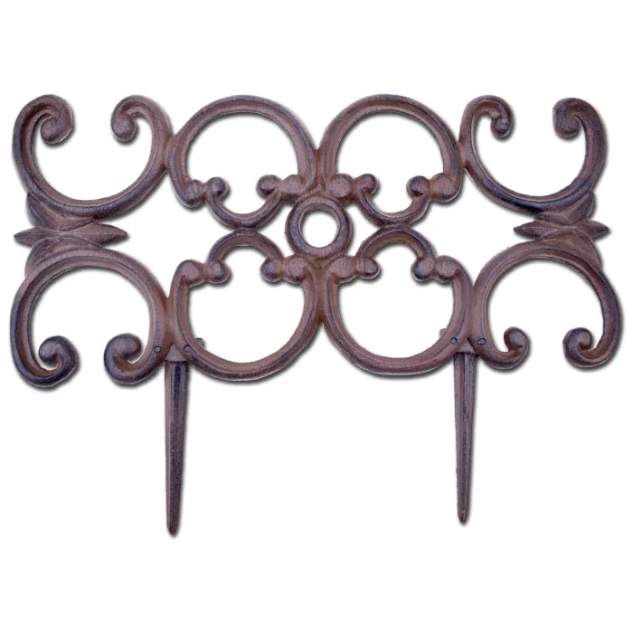 Decorative Edging Ornate Design Brown Cast Iron 16.5" Wide