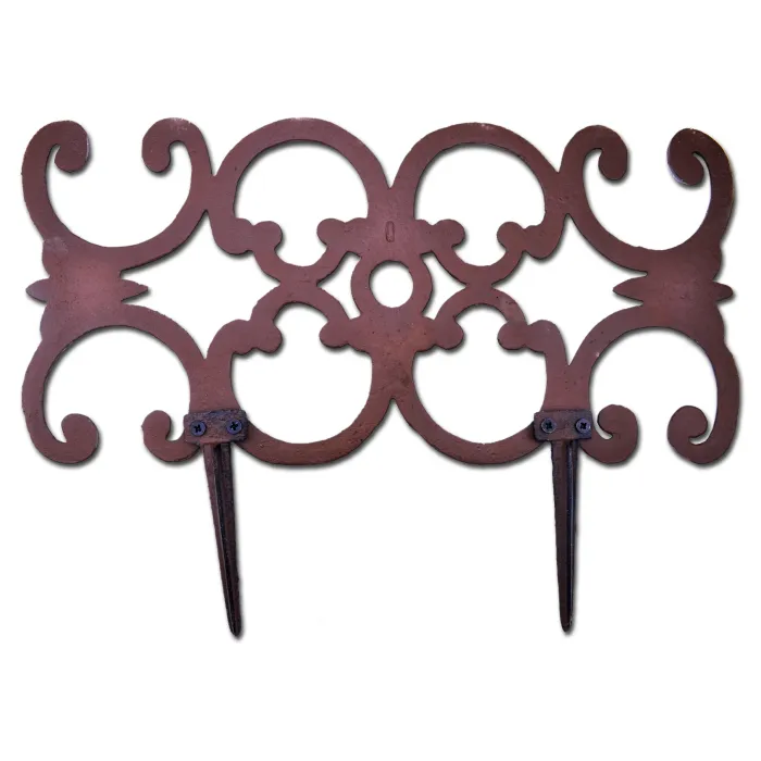 Decorative Edging Ornate Design Brown Cast Iron 16.5" Wide