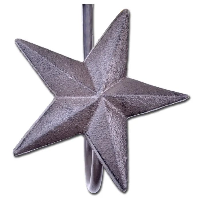 Metal Curtain Tie Backs Star Design - Pair Of 2