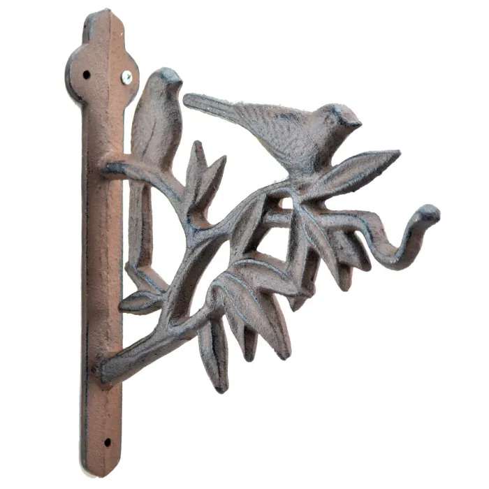 Birds In Tree Decorative Cast Iron Plant Hanger - 7.625" Deep