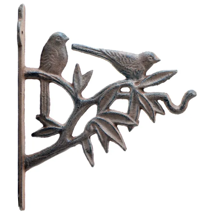 Birds In Tree Decorative Cast Iron Plant Hanger - 7.625" Deep