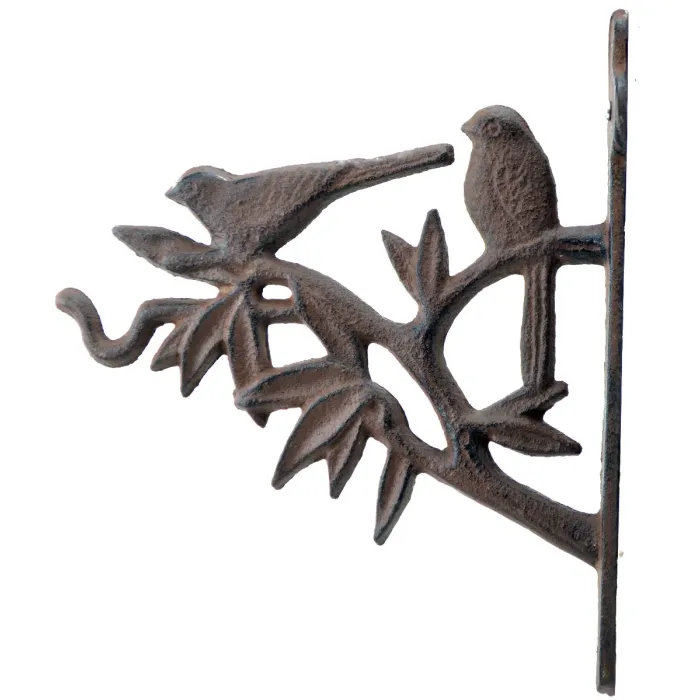 Birds In Tree Decorative Cast Iron Plant Hanger - 7.625" Deep