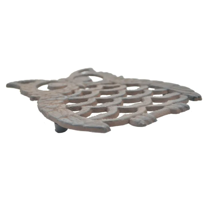 Decorative Cast Iron Trivet - Owl 7.75" Long