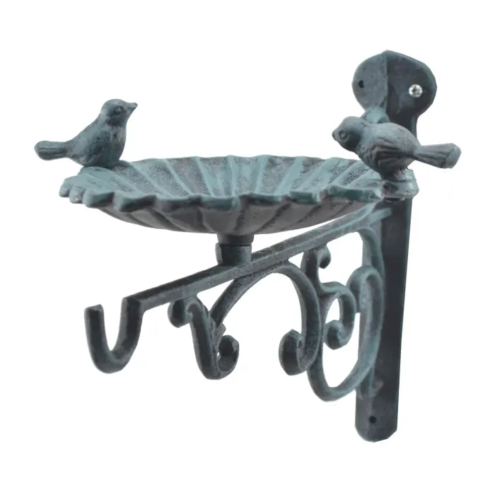 Chickadee Plant Hanger Bird Bath Or Feeder Combo 10.25" Deep
