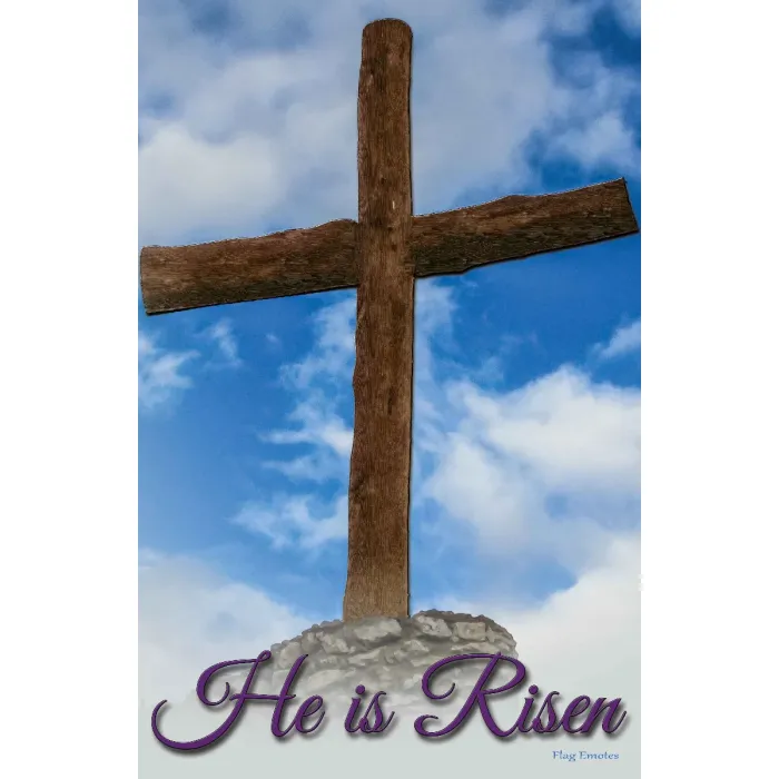 Flag Emotes Double Sided Garden Flag He Is Risen