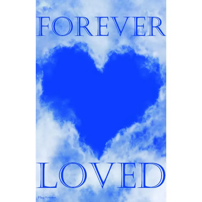 Flag Emotes - Double Sided Garden Flag - Forever Loved Bereavement