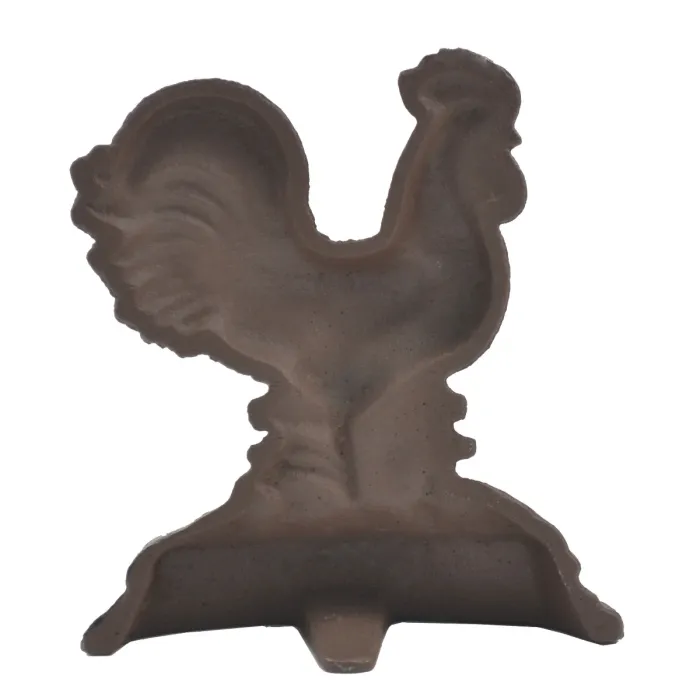 Rooster Doorstop Door Wedge Distressed Brown Cast Iron 6.75" Tall