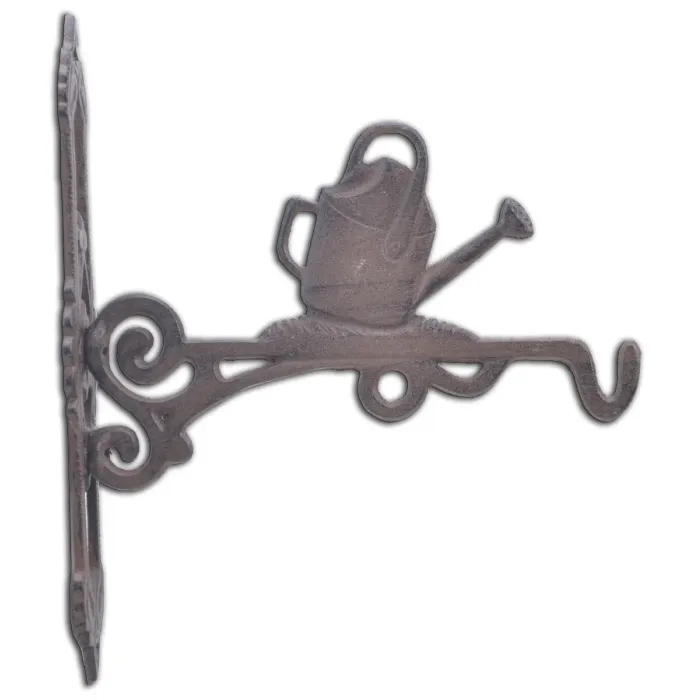 Decorative Watering Can Cast Iron Plant Hanger Hook 10.375" Deep
