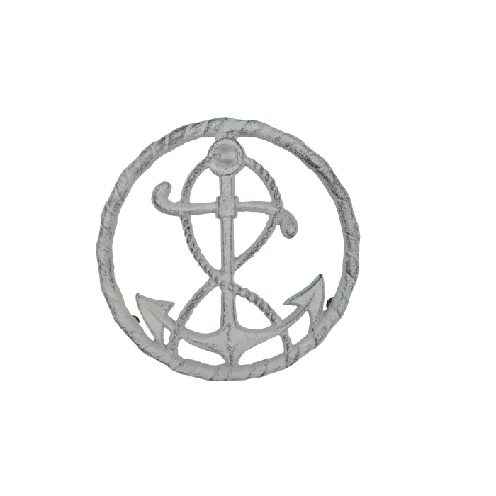 Nautical Cast Iron Ships Anchor Trivet 7.75" Wide