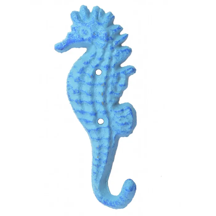 Decorative Wall Hook - Seahorse - Blue - 5.25" Tall - 1531339497