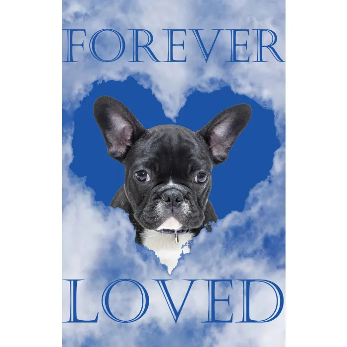 Custom Pet Bereavement Garden Flag Forever Loved Double Sided Banner Flag Emotes - 1533259821