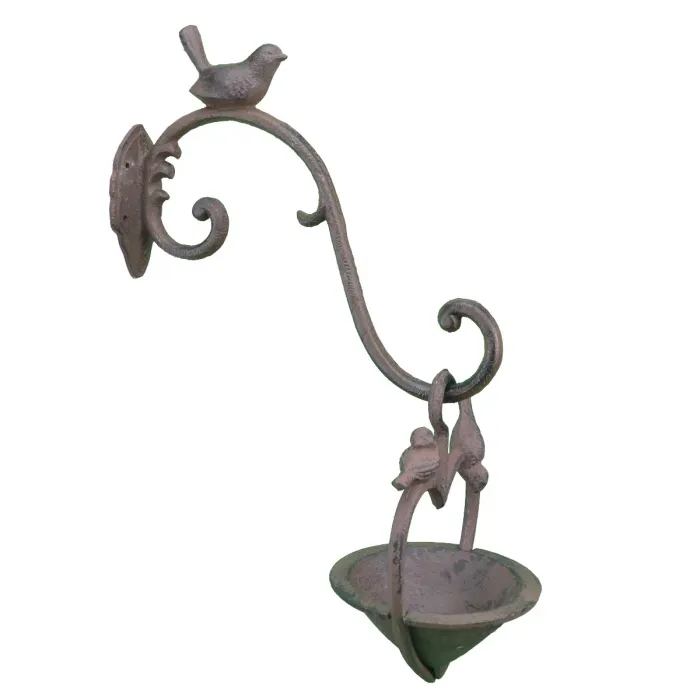 Hanging Heart Shaped Love Bird Feeder Or Bath 5.5" Wide