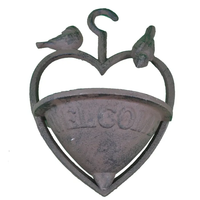 Hanging Heart Shaped Love Bird Feeder Or Bath 5.5" Wide