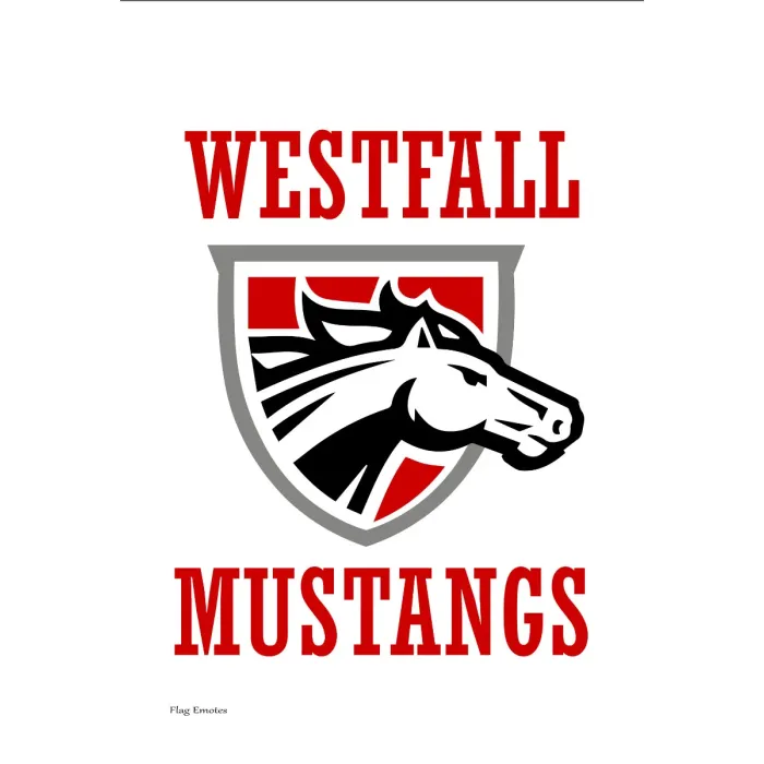 Flag Emotes Double Sided Garden Flag Westfall High School Mustangs