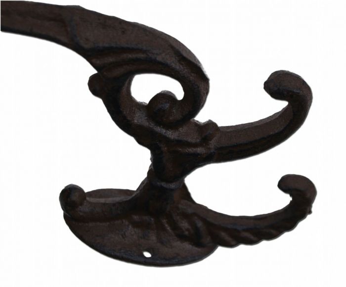 Triple Wall Hook Coat Or Towel Rack Ornate Victorian Decor