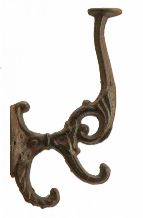 CAST IRON VICTORIAN REPRODUCTION ANTIQUE IRON HAT & COAT HOOKS