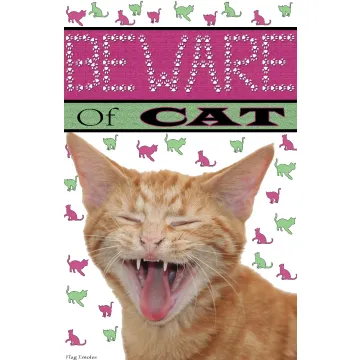 Flag Emotes - Double Sided Garden Flag - Beware Of Cat