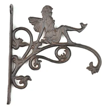 Pixie Fairy Cast Iron Plant Hanger - 9" Deep