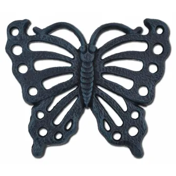 Decorative Butterfly Stepping Stone - Verdigris Cast Iron - 11" Wide