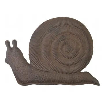 Decorative Cast Iron Yard & Garden Stepping Stone - Snail - Rust Brown