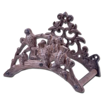 Cast Iron Garden Hose Holder Birds On Branch 9" Wide