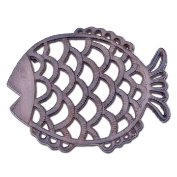 Decorative Cast Iron Trivet Fish 7.75" Wide