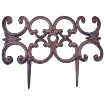 Decorative Edging Ornate Design Brown Cast Iron 16.5" Wide