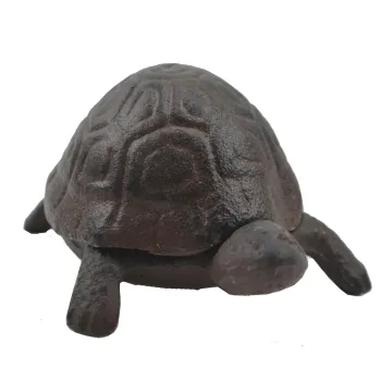 Turtle Hide A Key Box Distressed Brown Cast Iron