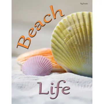 Flag Emotes - Double Sided Garden Flag - Beach Life Multi Colored Shells