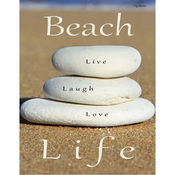 Flag Emotes - Double Sided Garden Flag - Beach Life Rocks