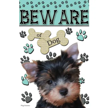 Flag Emotes Double Sided Garden Flag Beware Of Dog