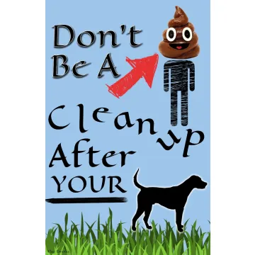 Flag Emotes Double Sided Garden Flag Don't Be A Poop Head Clean Up After Your Dog