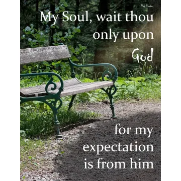 Flag Emotes - Double Sided Garden Flag - Psalm 62:5 My Soul