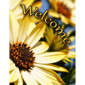 Flag Emotes - Double Sided Garden Flag - Sunflower Welcome