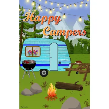 Flag Emotes Double Sided Garden Flag Happy Campers