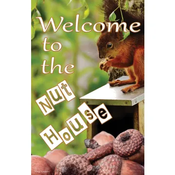 Flag Emotes Double Sided Garden Flag Welcome To The Nut House