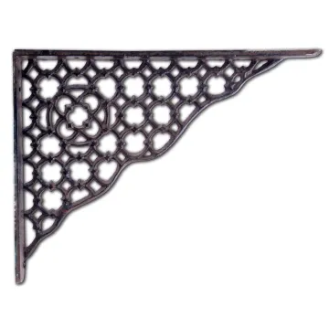Cast Iron Wall Shelf Bracket Ornate Lattice Pattern