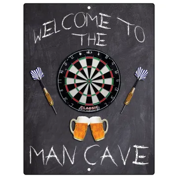 Aluminum Sign Welcome To The Man Cave Dartboard