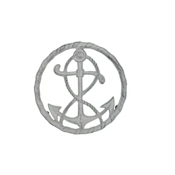 Nautical Cast Iron Ships Anchor Trivet 7.75" Wide