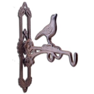 Decorative Bird Cast Iron Plant Hanger Hook 10.75" Deep