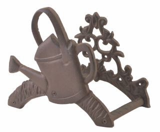 Cast Iron Garden Hose Holder - Watering Can Design - 7.625" Tall