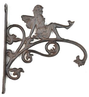 Pixie Fairy Cast Iron Plant Hanger - 9" Deep